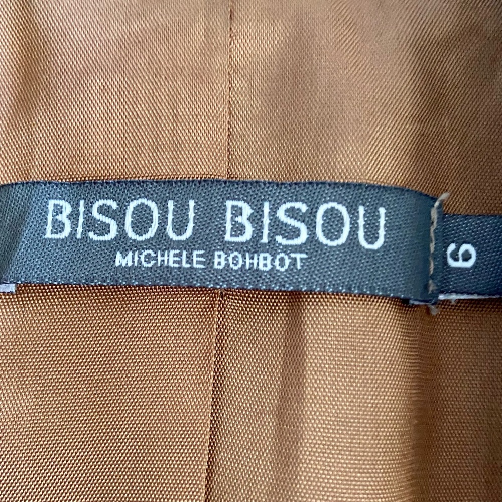Bisou Bisou Michelle Bombat Midlength Coat with Faux Fur Collar. Size 6 - Picture 7 of 14